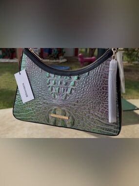 BRAHMIN NWT DUSK GLEAMING ESME SATCHEL ~ GENUINE LEATHER PRICE FIRM HTF